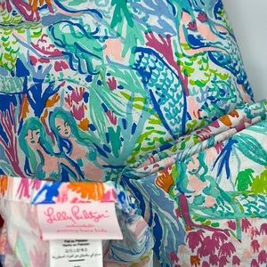 Lilly Pulitzer for Pottery Barn Mermaid Magic Twin sheets 100% organic cotton